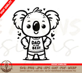 Dad Is The Best Koala Bear Digital Download (SVG & PNG)